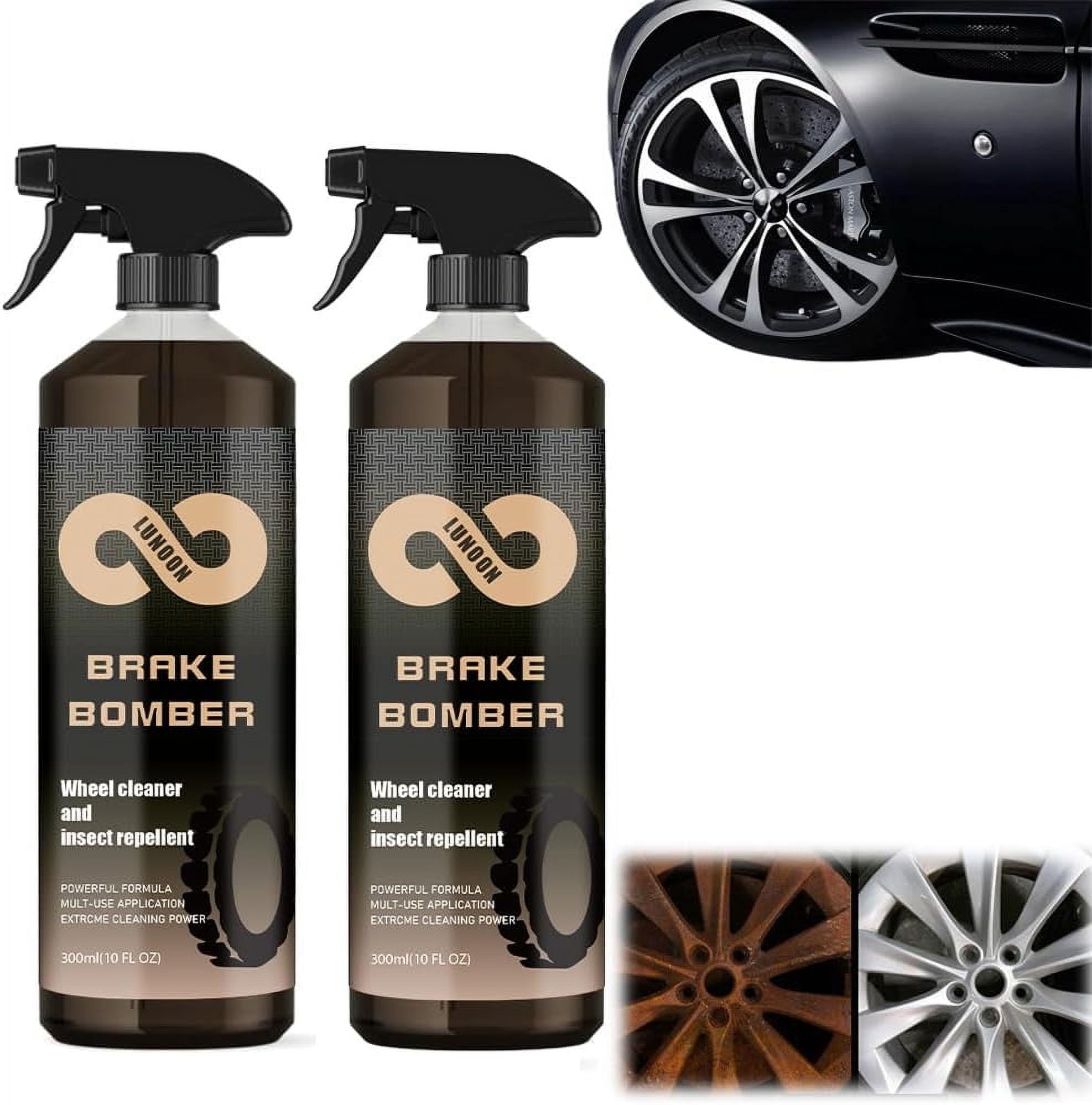 Stealth Garage Brake Bomber: 300ML Non-Acid Wheel Cleaner, Perfect for Cleaning Wheels and Tires, Rim Cleaner & Brake Dust Remover, Safe on Alloy, Chrome, and Painted Wheels.