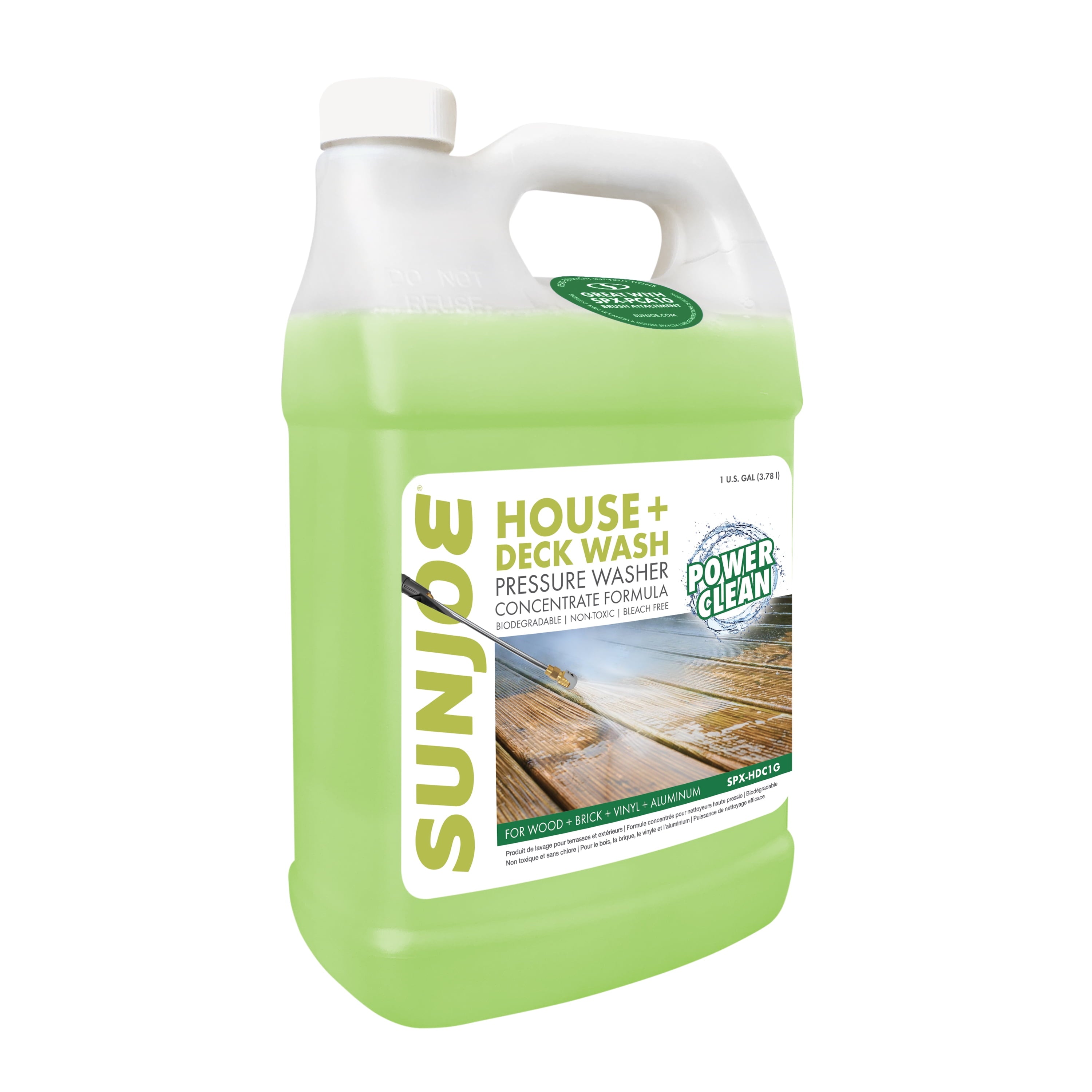 Sun Joe House + Deck All-purpose Pressure Washer Rated Concentrated Cleaner , 1 Gal.