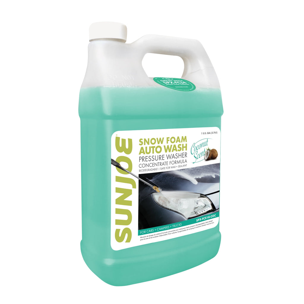 Sun Joe Premium Snow Foam Car Wash Soap & Cleaner, 1-gallon, Coconut Scent