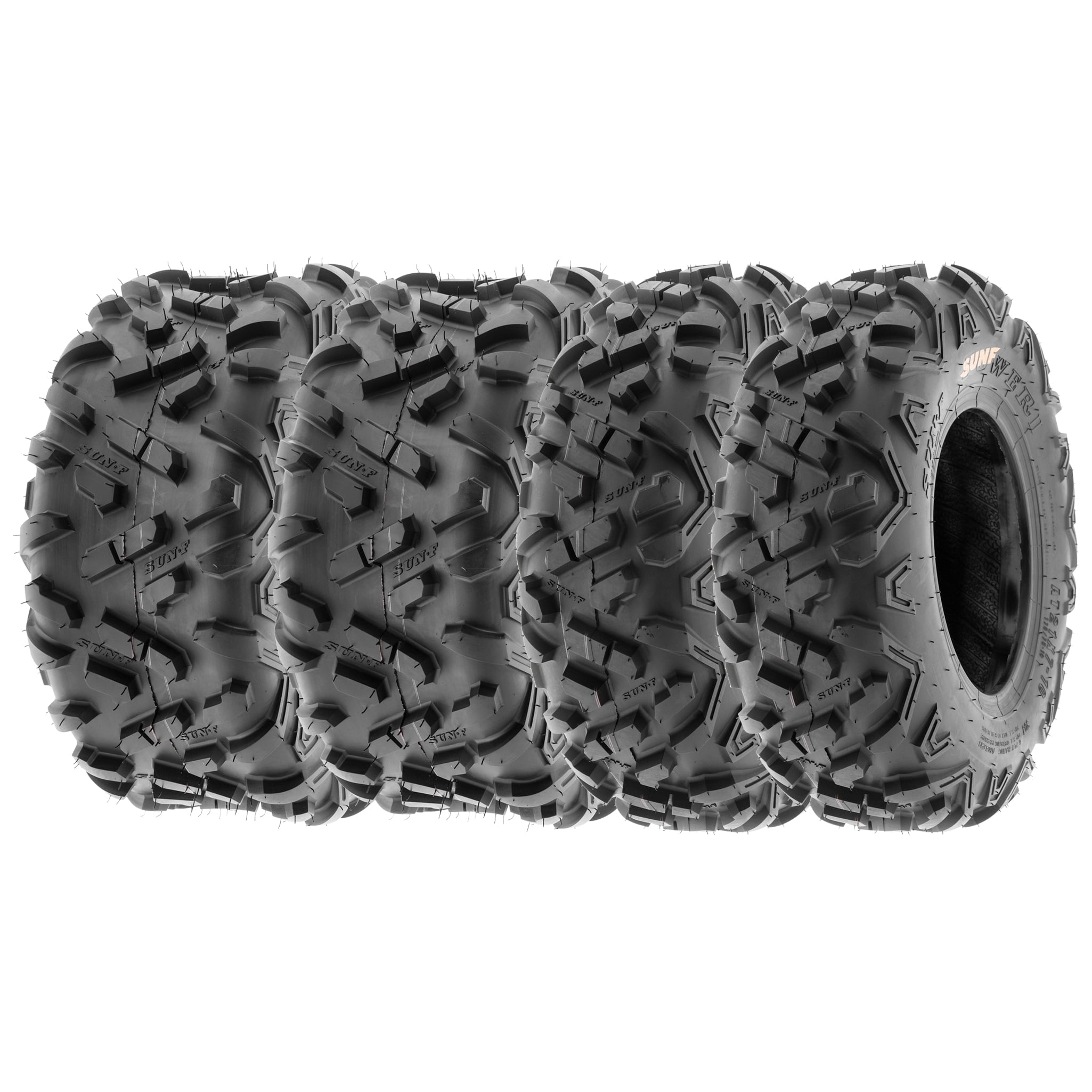 SunF All Terrain ATV UTV Tires 22x7-10 & 20x10-9 6 PR A051 (Complete Full Set of 4)
