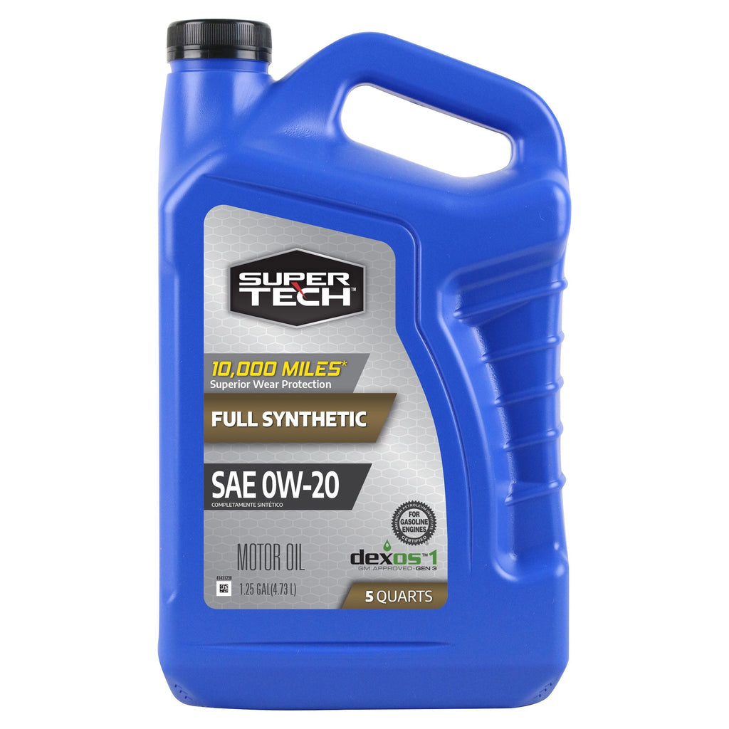 Super Tech Full Synthetic SAE 0W-20 Motor Oil, 5 Quarts