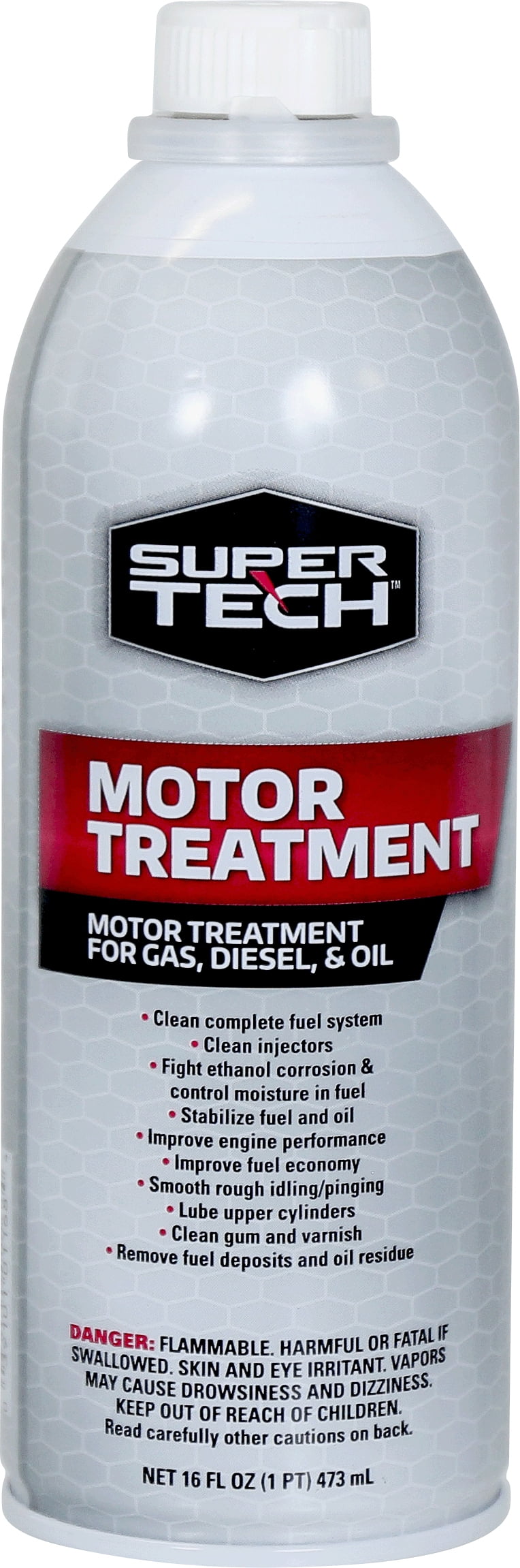 Super Tech Motor Treatment — Automotive Additive for Gas, Diesel, & Oil, 16 fl. oz.