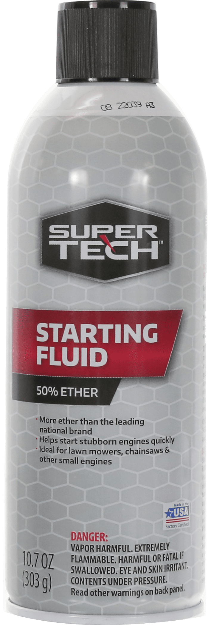 Super Tech Starting Fluid — 50% Ether, 10.7 oz.