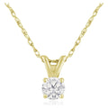 SuperJeweler 14 Karat Yellow Gold 1/6 Carat Diamond Solitaire Necklace, 18 Inches For Women