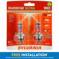 Sylvania 9003 SilverStar Ultra Halogen Headlight Bulb, Pack of 2