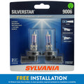 Sylvania 9006 SilverStar Auto Halogen Headlight Bulb, Pack of 2.
