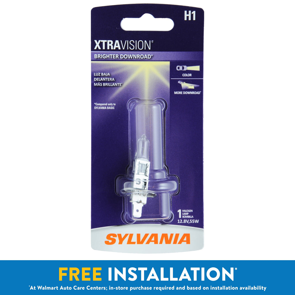 Sylvania H1 XtraVision Halogen Headlight Bulb, Pack of 1