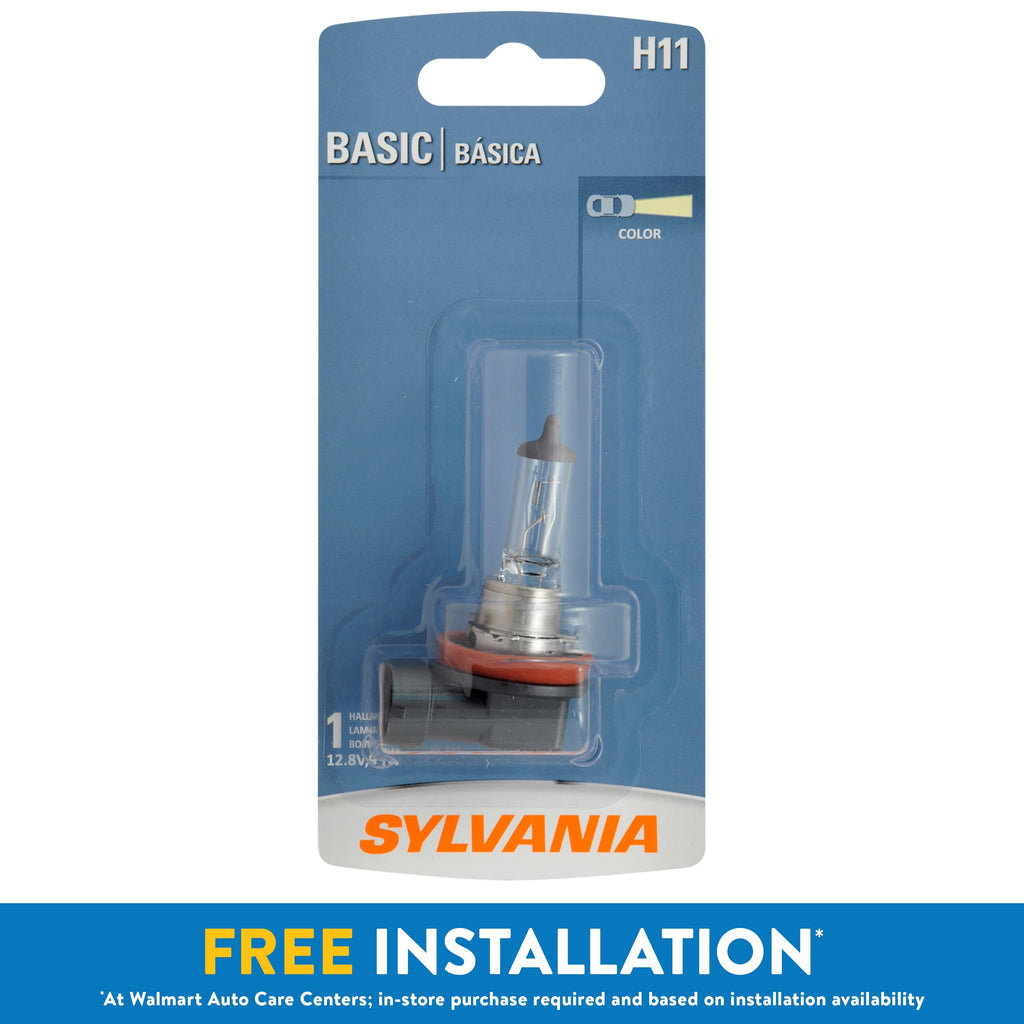 Sylvania H11 Basic Auto Halogen Headlight Bulb, Pack of 1