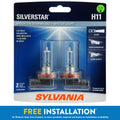 Sylvania H11 SilverStar Halogen Headlight Bulb, Pack of 2