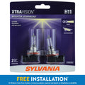 Sylvania H11 XtraVision Halogen Headlight Bulb, Pack of 2