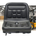 TFCFL Tractor Seat,Universal Seat with Sliding Track and Drain,for Tractors and Forklifts(Black,pu leather)