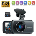 TOGUARD 4K Dual Dash Cam for Cars UHD 2160P+1080P Front and Rear Dash Camera, 3" Display Car Dashboard Camera Battery Drive Recorder  Parking Mode G-Sensor Support 256GB SD Card