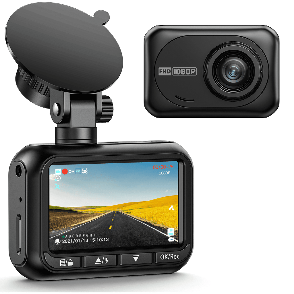 TOGUARD DC18 Dash Cam Front 1080P FHD 2.45" Dash Camera for Cars 170° Wide Angle Car Camera with Super Night Vision, WDR, G-Sensor, Loop Recording