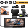 TOGUARD Dash Cam 4K with 5Ghz Wifi GPS, 4K+2K Dash Cam Front and Rear 3.16” Touch Screen Dual Sony Night Vision Car Camera, Voice Commands, WDR, Type C, with 64GB Memory Card