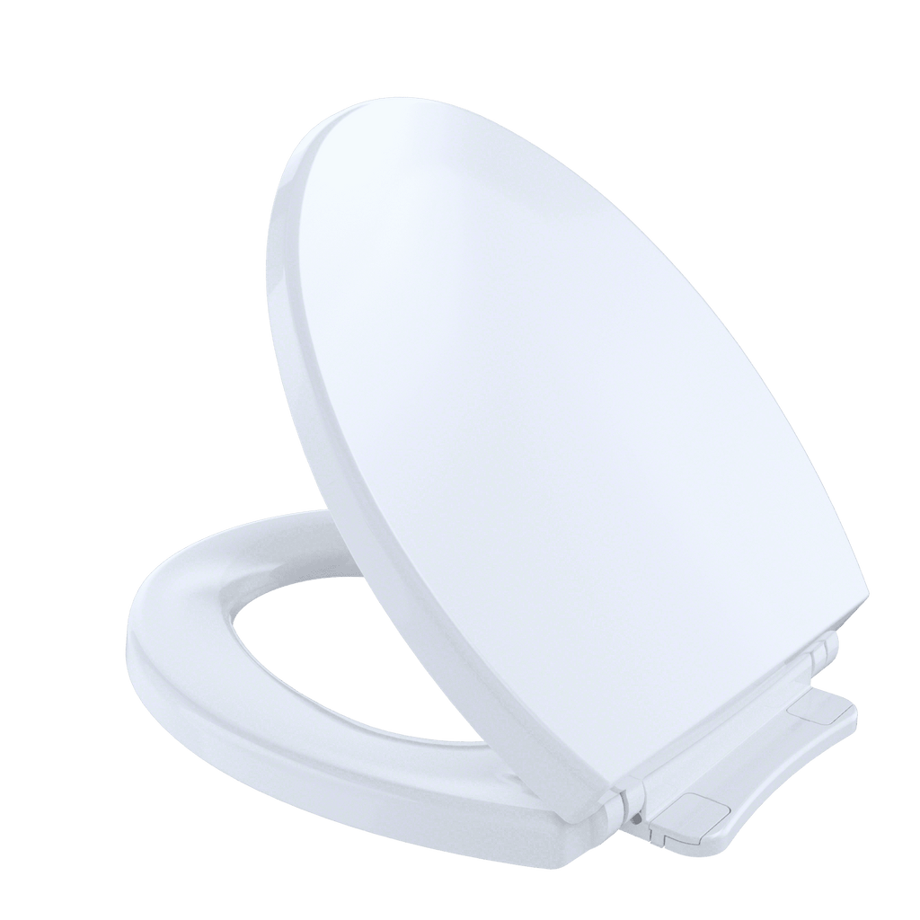 TOTO® SoftClose®Non Slamming, Slow Close Round Toilet Seat and Lid,Cotton White - SS113#01