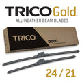 TRICO Gold 2 Pack All Weather Automotive Replacement Wiper Blades 24 and 21 Inch (18-2421)