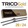 TRICO Gold 2 Pack All Weather Automotive Replacement Wiper Blades 28 and 24 Inch (18-2824)