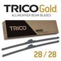TRICO Gold 2 Pack All Weather Automotive Replacement Wiper Blades 28 and 28 Inch (18-2828)