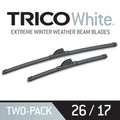 TRICO White 2 Pack, 26" + 17" Extreme Weather Winter Beam Wiper Blades (35-2617)