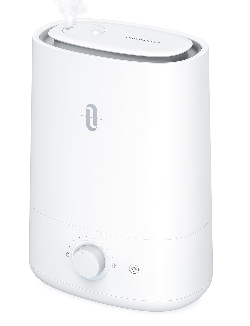 TaoTronics Humidifier, Top Fill 4.5L Ultrasonic Cool Mist Humidifiers with Essential Oil Tray, Nano-Coating, Auto Shut-off for Bedroom, Living Room, Home and Office, 100 sq ft, White