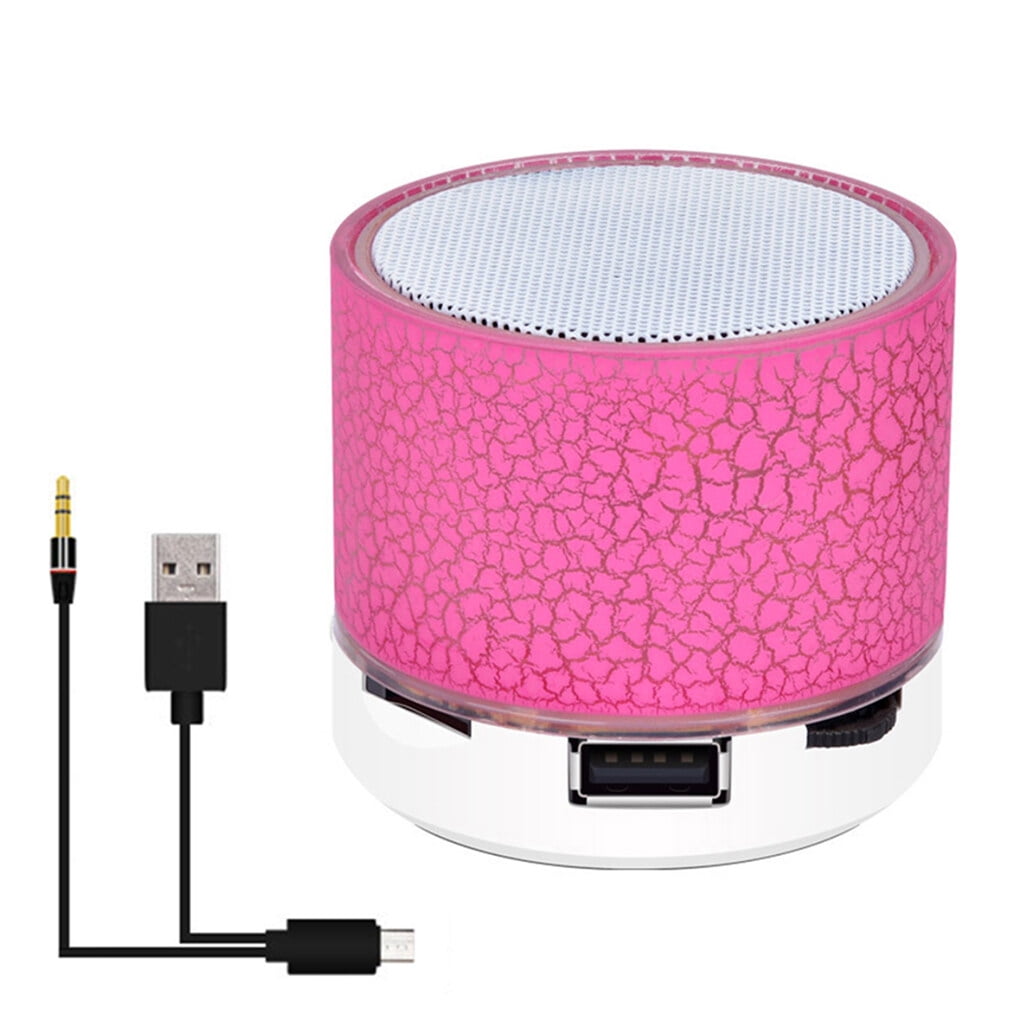 Top-Tech Portable ABS Bluetooth Speaker with 10m Effective Distance Small Sound Speaker Support TF Card/AUX/USB, Pink
