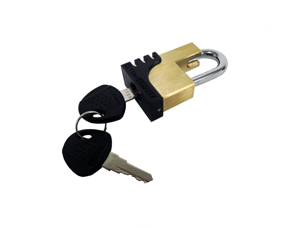 TowSmart Premium Coupler Lock with 2 Keys, Brass, 732