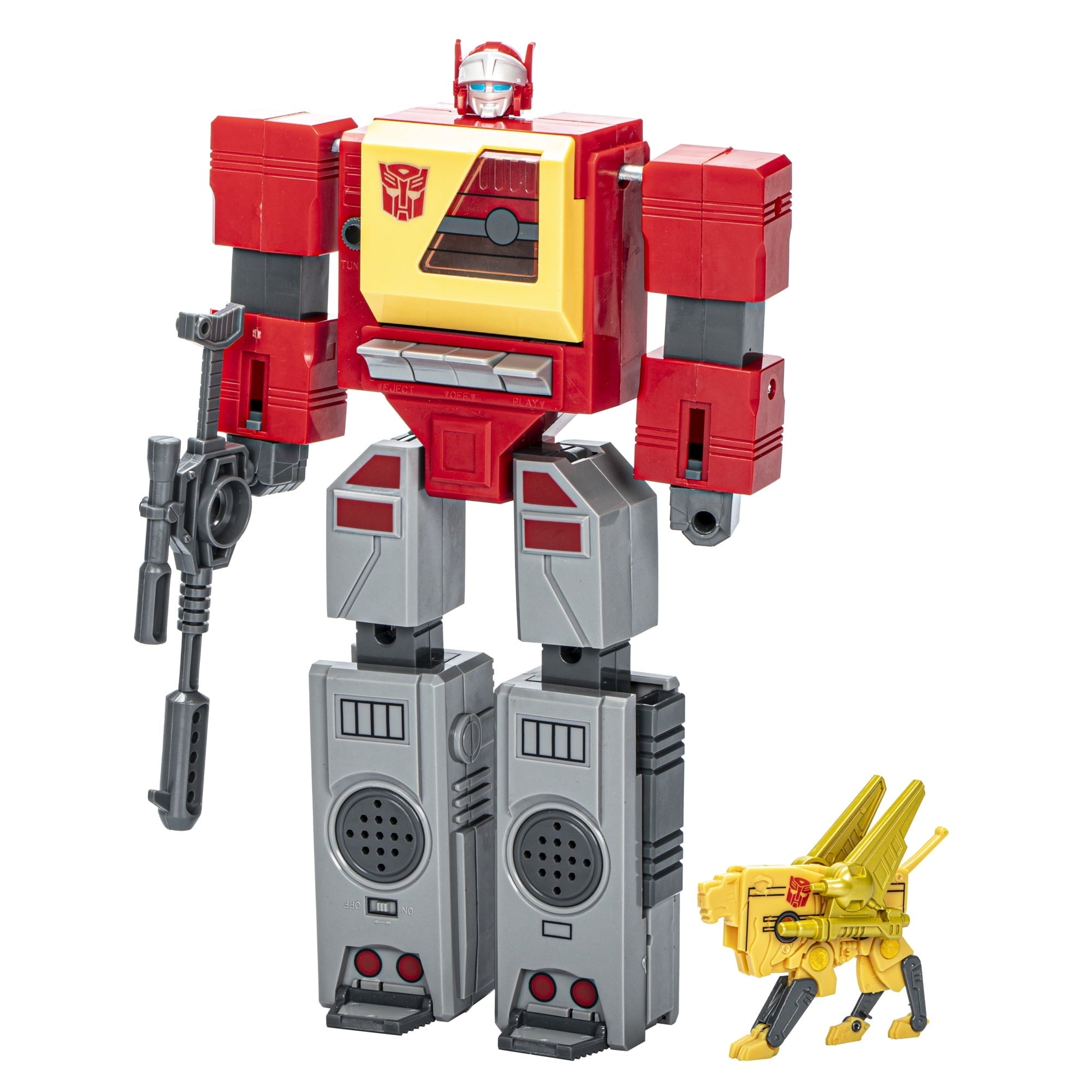Transformers Toys Retro 40th Anniversary Autobot Blaster & Steeljaw Action Figures