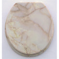 Trimmer Marbleized Molded Wood Round Toilet Seat