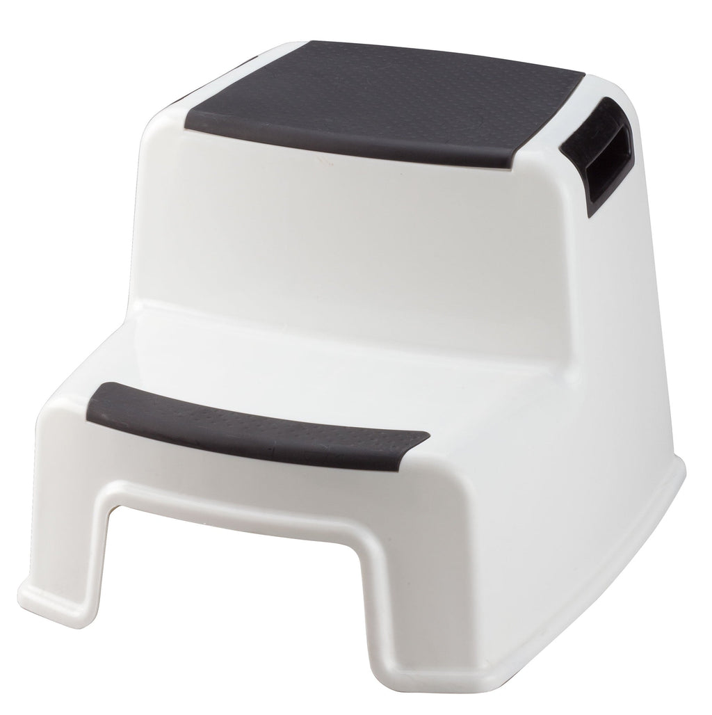 Two-Tier Portable Stepping Stool - Safe and Easy 2-Step Design | Textured Surfaces, Sturdy, and 280 lbs Capacity | Built-in Handles | Indoor and Outdoor Use | 13 1/2" x 12" x 10 1/4, by LivingSURE