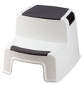 Two-Tier Portable Stepping Stool - Safe and Easy 2-Step Design | Textured Surfaces, Sturdy, and 280 lbs Capacity | Built-in Handles | Indoor and Outdoor Use | 13 1/2" x 12" x 10 1/4, by LivingSURE