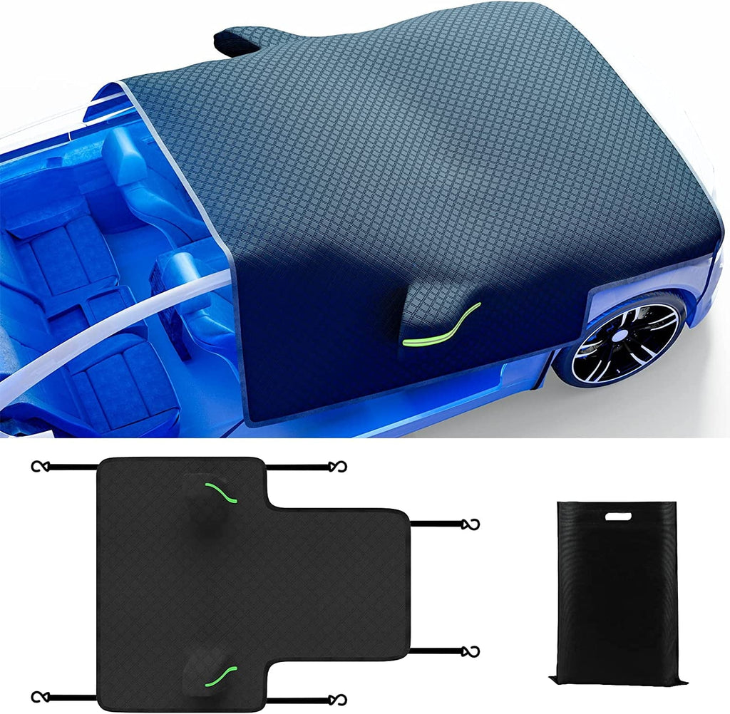 Uervoton Windshield Cover for Ice and Snow, Overall Upgrade Advanced Materials Car Windshield Snow Cover for Rain, Ice and Frost, Car Hood Wiper Mirror Waterproof Windshield Cover for Most Vehicles
