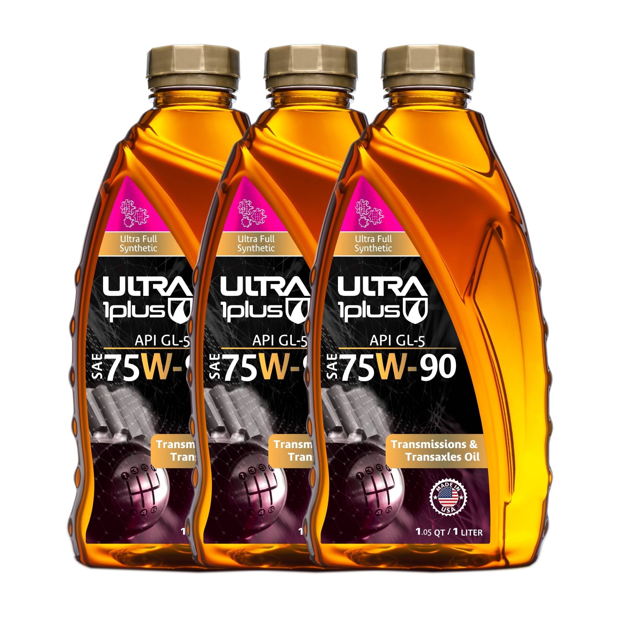 Ultra1Plus™ SAE 75W-90 Synthetic Gear Oil API GL-5 | 3-Pack QT