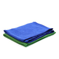Unique Bargains 2pcs High Absorbing Synthetic Chamois Car Clean Cloth Towel Protective for Auto Car Blue Green