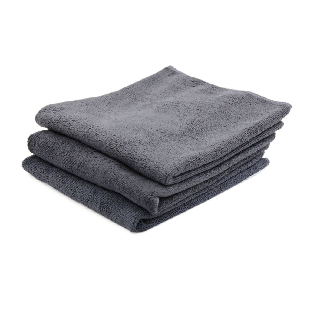 Unique Bargains 3 Pcs Water Absorbent Microfiber Fabric Car Clean Cloth Towel No-scratched for Auto Car Glass Gray