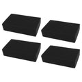 Unique Bargains 4 Pcs Universal Black Rectangle Shape Soft Sponge Car Glass Washing Cleaning Cushion
