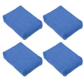 Unique Bargains 4pcs Blue Microfiber Detailing Applicator Sponges for Applying Wax Car Wash Dirt Washing Tool