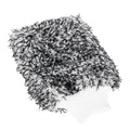 Unique Bargains Black Coral Fleece Car Wash Mitt Microfiber Glove Double Sided Dirt Washing Tool Absorbent