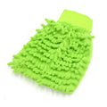 Unique Bargains Protective Microfiber Chenille Car Wash Glove Anti Scratch for Auto Vehicle Green