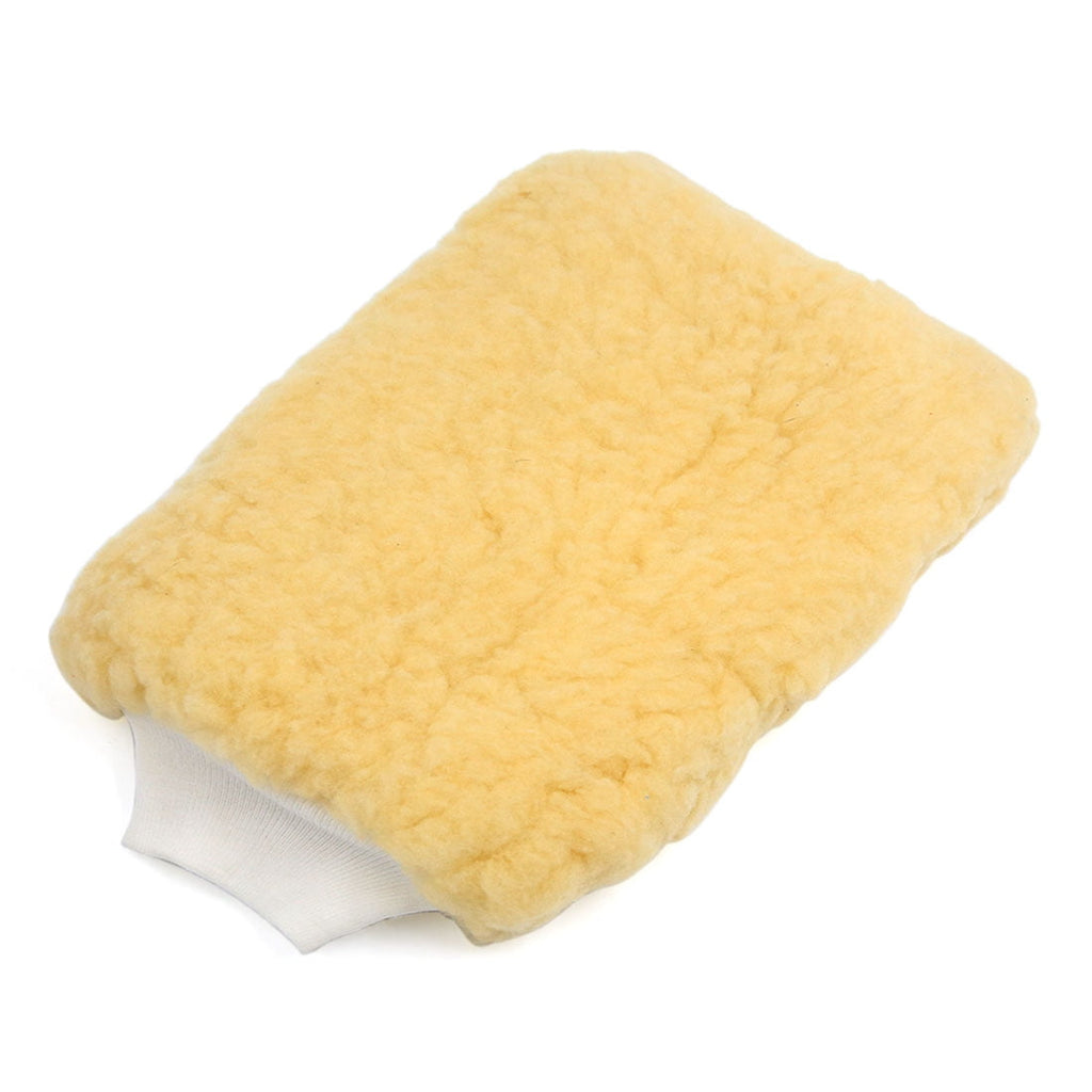 Unique Bargains Universal Protective Car Wash Glove Anti Scratch for Auto Vehicle Beige
