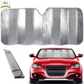 Unique Imports Super Jumbo Dual Layer Reflective Bubble Design Car Truck SUV Auto Sun Shade Windshield Reflector New Patented Thermal Material