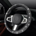 Universal 38CM Rhinestones Diamond Car Steering Wheel Cover Bling Crystal Silver