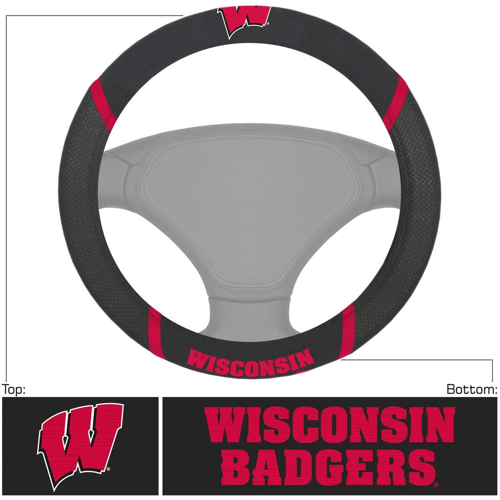 Wisconsin Steering Wheel Cover 15"x15"