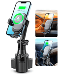 [Upgraded] TOPGO Cup Holder Phone Mount Wireless Charger,Universal Cell Phone Holder Car Charger Wireless-Charger-Cup-Phone-Holder Fast Charging for iPhone11/11 Pro/11 Pro Max, Samsung Galaxy Black
