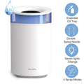 VAVSEA Room Humidifier for Bedroom, 2.5L UltraQuiet Cold Mist Air Humidifier for Baby ＆ Home, with Essential Oil, 4 Air Diffusion Modes, 7-Color LED Light, Up to 30 hour Runtime