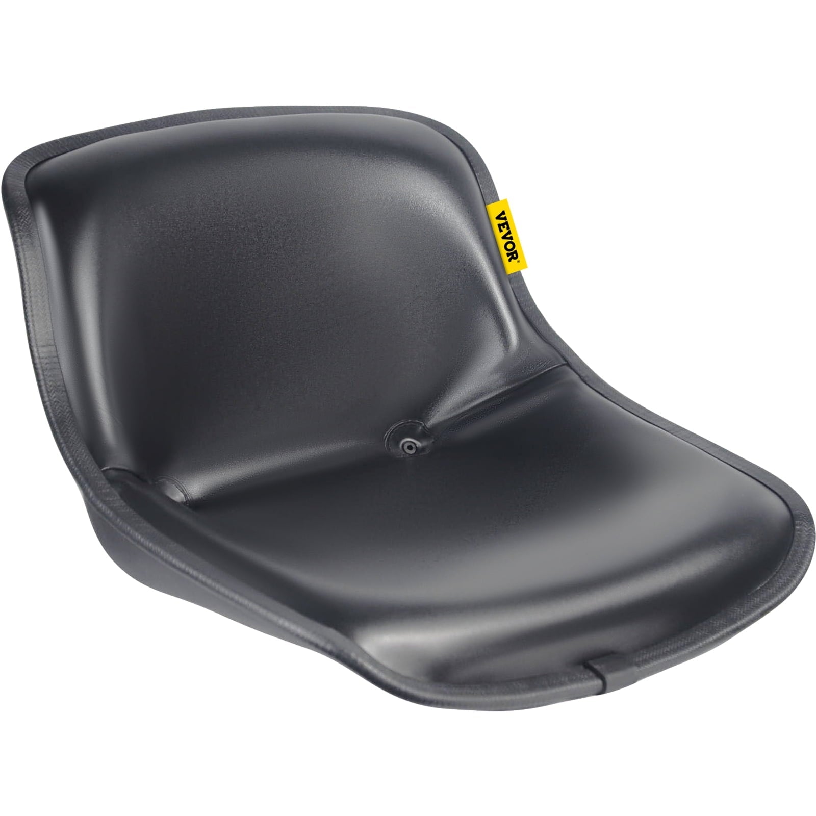 VEVOR Universal Tractor Seat, Compact High Back, Black PVC Lawn and Garden Mower Seat Replacement, Two Drain Holes Steel Frame Forklift Seat, Compatible with Forklift, Excavator, Mower