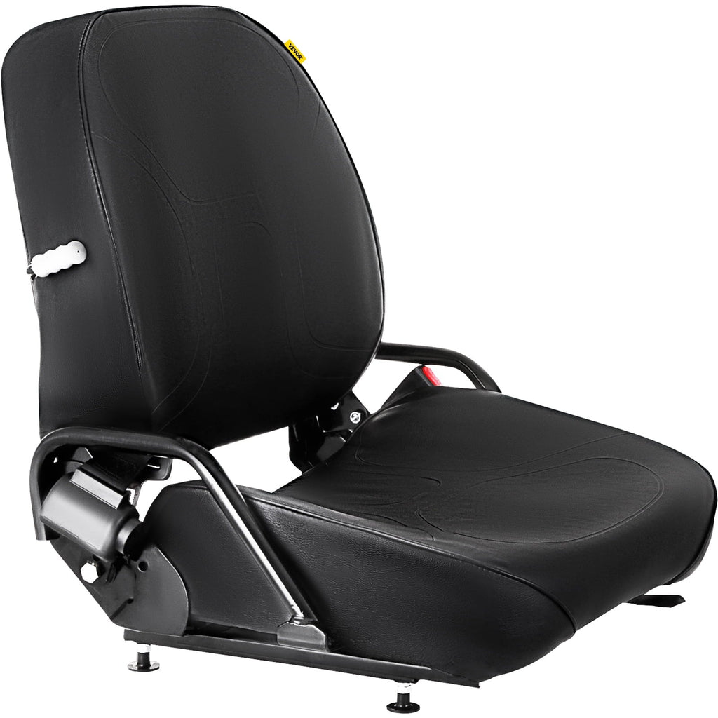 VEVORbrand Universal Forklift Seat Komatsu Style Forklift Seat with Retractable Seat Belt Excavator Seat