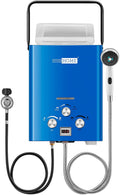 VIVOHOME Portable Propane Tankless Water Heater, 1.6GPM 6L Propane RV Tankless Water Heater with Display, Blue