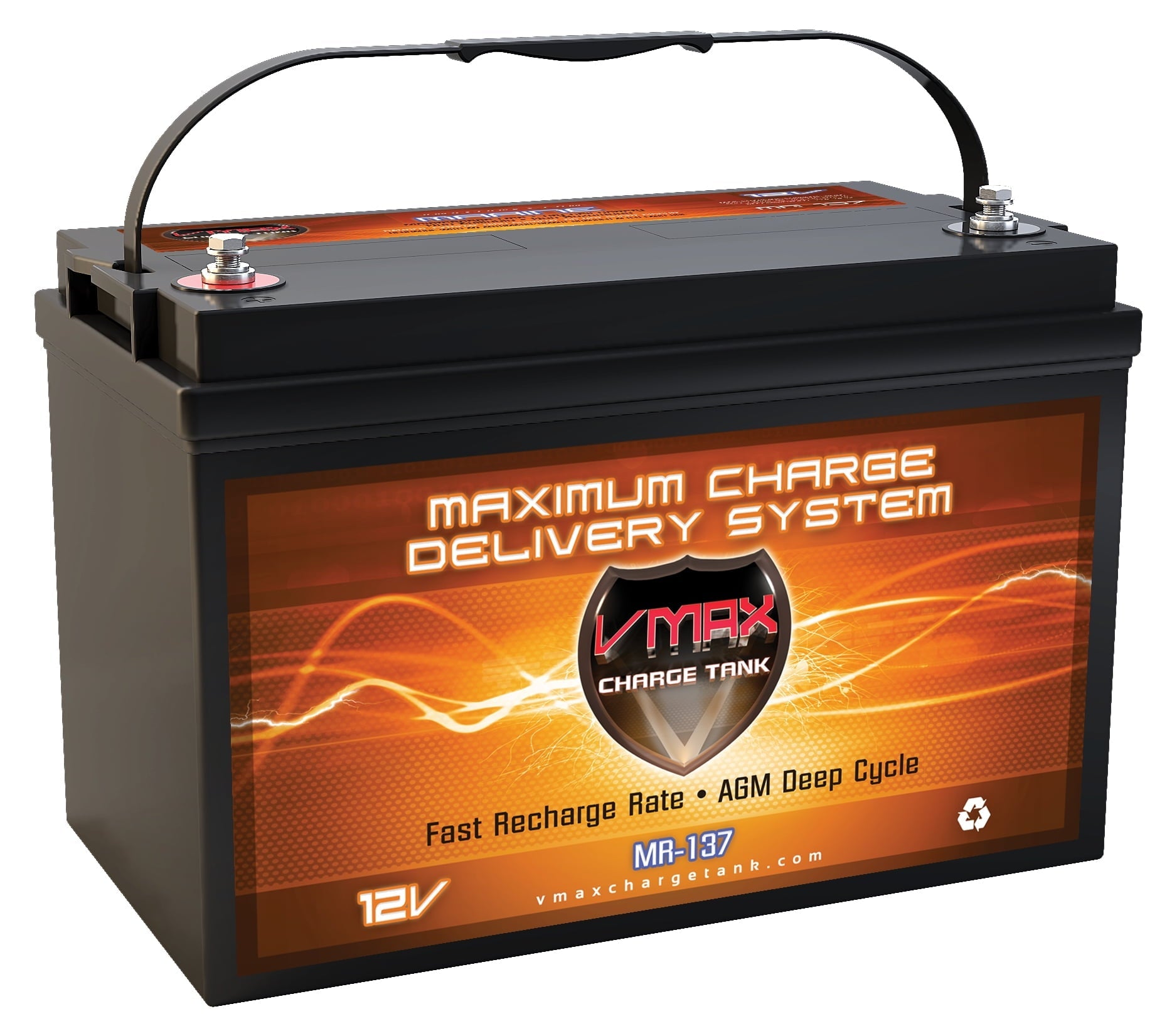 VMAX MR137-120 12V 120Ah AGM Deep Cycle Marine Battery for Minn Kota Terrova 55 12v 55lb Trolling Motor