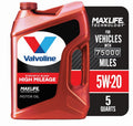 Valvoline High Mileage MaxLife 5W-20 Synthetic Blend Motor Oil 5 QT