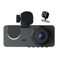 Vehicle Camera Clearance 3 Channel Dash Cam Front And Rear Inside,HD 1080P Dash Camera,170°+140° Wide Angle,IR Night Vision,Loop Recording,G-Sensor
